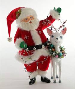 Mistletoe Santa with Reindeer