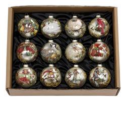 12 Days of Christmas Hanging Ornaments - Box of 12