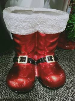 Red Santa Boots-  Vase