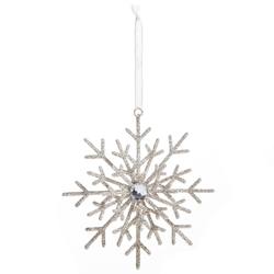 Glittered Snowflake Hanging Ornament