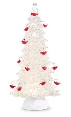 Lit Tree with Cardinals