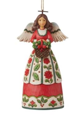 Christmas Floral Angel Hanging Ornament