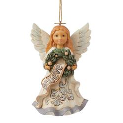 White Woodland Believe Angel Hanging Ornament