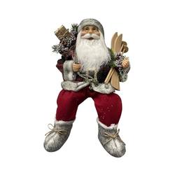 Sitting Santa in Tartan - 40cm