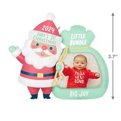 2024  Little Bundle Big Joy Photo Frame Ornament