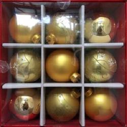 Glass Baubles Gold