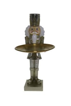 Gold Nutcracker with Plate