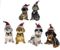 Dog with Hat Decoration- 6 Assorted - Price per each