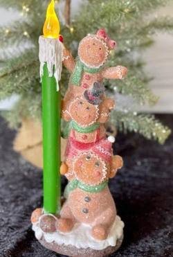 Stacked Gingerbread Candle