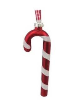 Candy Cane Glass Ornament