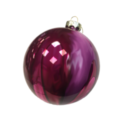 Purple & Pink Marbled Glass Ball Hanger