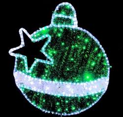 LED Christmas bauble - Green/White