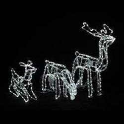 Motorised  Reindeer - Set of 3- LED