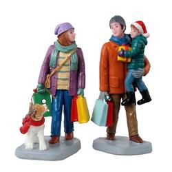 Holiday  Shoppers,  Set of 2