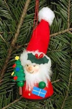 Santa Ornament-red