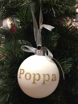Personalised Hanging Bauble with Message