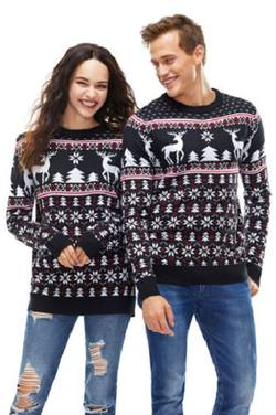 Classic Reindeer - Black - Unisex Jumper