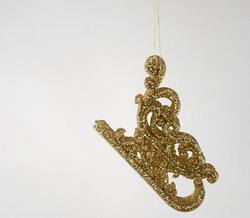 Sleigh Ornament - Gold