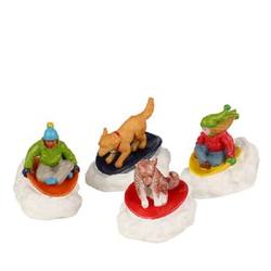 Dog Snow Saucer Fun - Set of 4