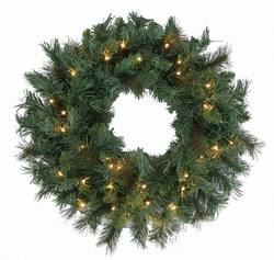 24'' Majestic Pine Pre-lit Wreath