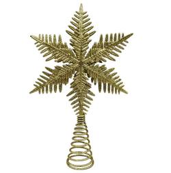 Tree Top Star - Snowflake - Soft Gold