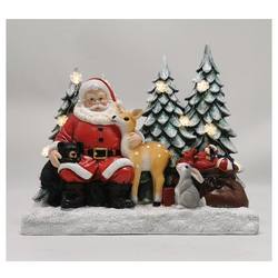 Santa with  Reindeer  - LED