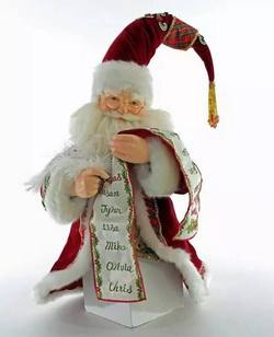 Santa List Tree Topper