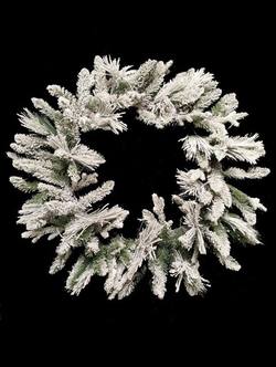 36'' Snowy Mixed Pine Wreath - large