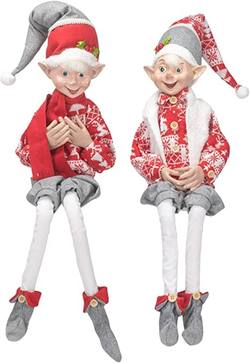 Elves Large, Red & Grey, Price per each