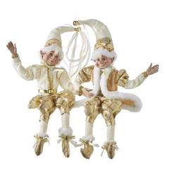 Poseable Elf - Gold & Ivory- 2 assorted