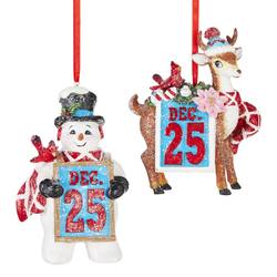 Dec 25 Holiday Hanging Ornament (2 Assorted)