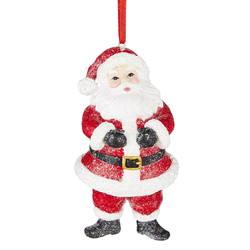 Frosted Santa Hanging Ornament