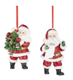 Santa Ornament (2 Assorted)