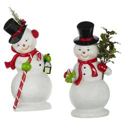 Glittered Retro Snowman (2 Assorted)