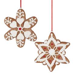 Gingerbread Snowflake Decoration - per each