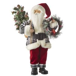Santa with Tree & Wreath