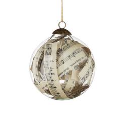 Sheet Music Ball Hanging Ornament