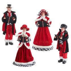 Carollers - Set of 4 - Red, Black & White