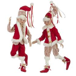 Raz Elf - Red/White Stripe- 2 assorted