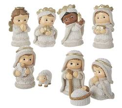 Nativity Set-  Winter Cottage Child Knit