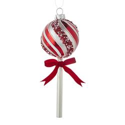 Peppermint Lollipop Hanging Ornament 7.5"