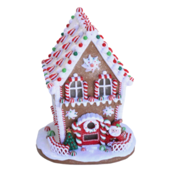 Gingerbread house with light