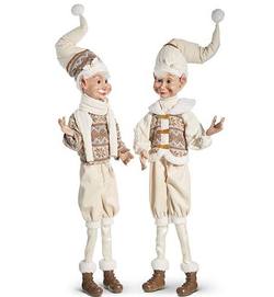 Poseable Elf Cream Woodland large - 2 assorted