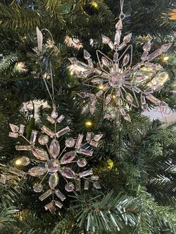 Jewelled Snowflake Ornament - 2 assorted