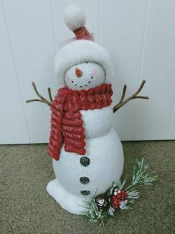 Snowman with Red Scarf