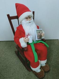 Santa Sitting in Rocking Chair