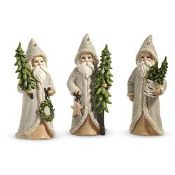 Natural Santa with Tree - 3 Assorted