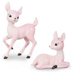 Pink Retro Deer - Set of 2