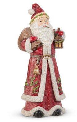 Holly and Pine Lantern Santa
