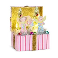 Lighted Choir Angel Vignette Box